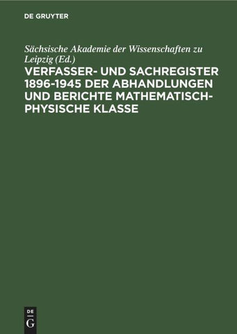 Sächsische Akademie der Wissenschaften zu Leipzig