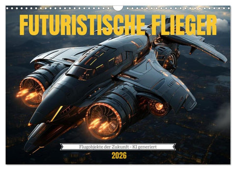 Futuristische Flieger (Wandkalender 2026 DIN A3 quer), CALVENDO Monatskalender