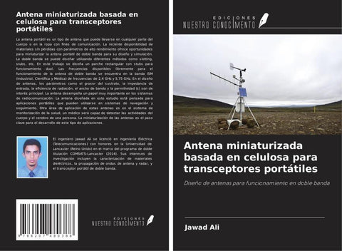 Antena miniaturizada basada en celulosa para transceptores portátiles