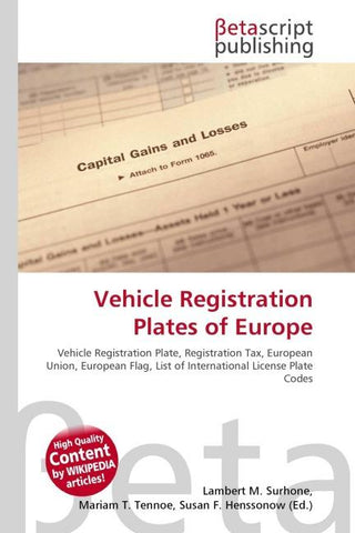 Vehicle Registration Plates of Europe