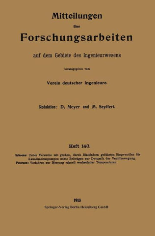 Mitteilungen über Forschungsarbeiten auf dem Gebiete des Ingenieurwesens