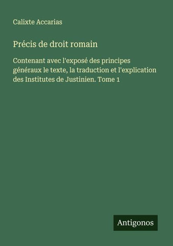 Précis de droit romain