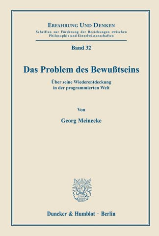 Das Problem des Bewußtseins.