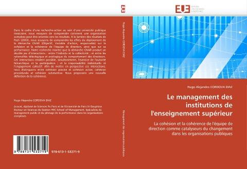 Le management des institutions de l''enseignement supérieur