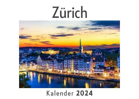 Zürich (Wandkalender 2024, Kalender DIN A4 quer, Monatskalender im Querformat mit Kalendarium, Das perfekte Geschenk)