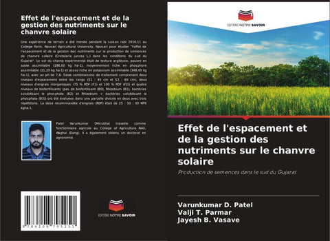 Effet de l'espacement et de la gestion des nutriments sur le chanvre solaire