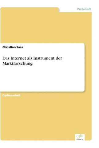 Das Internet als Instrument der Marktforschung
