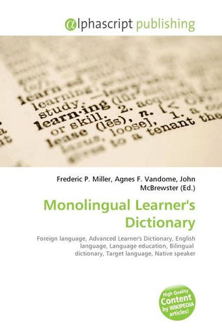 Monolingual Learner's Dictionary