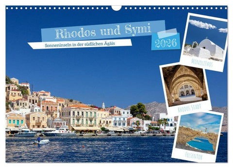 Rhodos und Symi (Wandkalender 2026 DIN A3 quer), CALVENDO Monatskalender
