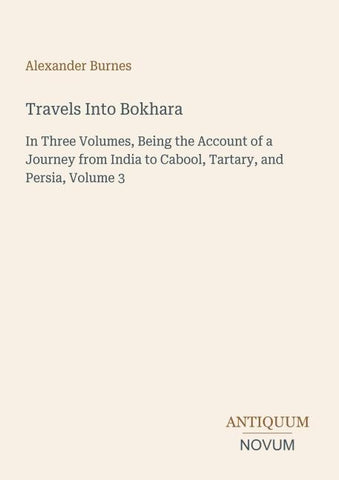 Travels Into Bokhara