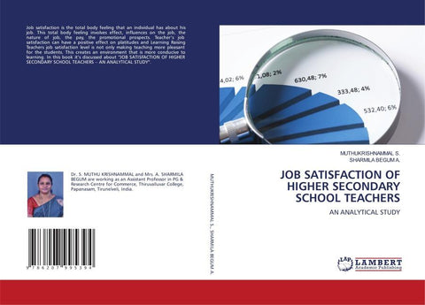 JOB SATISFACTION OF HIGHER SECONDARY SCHOOL TEACHERS