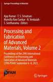 Processing and Fabrication of Advanced Materials, Volume 2