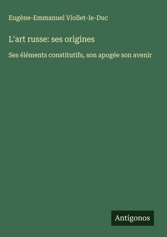 L'art russe: ses origines