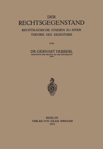 Der Rechtsgegenstand