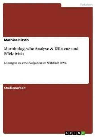 Morphologische Analyse & Effizienz und Effektivität