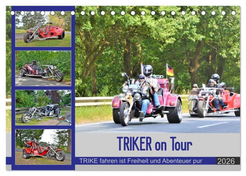 TRIKER on Tour (Tischkalender 2026 DIN A5 quer), CALVENDO Monatskalender