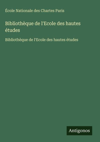 Bibliothèque de l'Ecole des hautes études