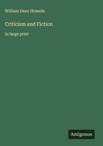 Criticism and Fiction