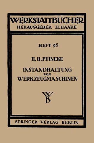 Instandhaltung von Werkzeugmaschinen