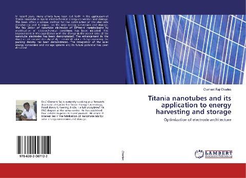 Titania nanotubes and its application to energy harvesting and storage