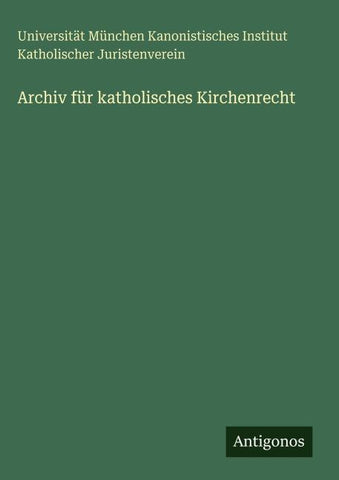 Archiv für katholisches Kirchenrecht