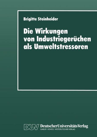 Die Wirkungen von Industriegerüchen als Umweltstressoren