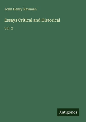 Essays Critical and Historical