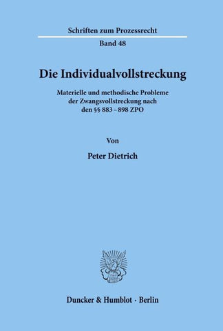 Die Individualvollstreckung.