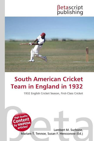 South American Cricket Team in England in 1932