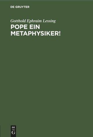 Pope ein Metaphysiker!