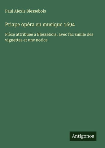 Priape opéra en musique 1694