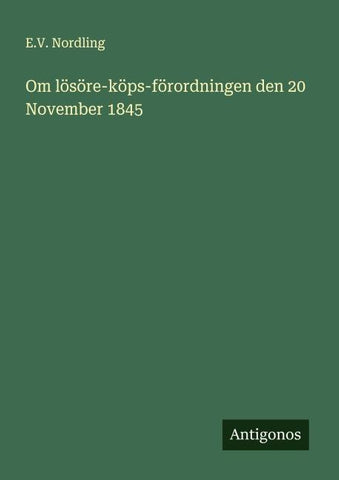 Om lösöre-köps-förordningen den 20 November 1845