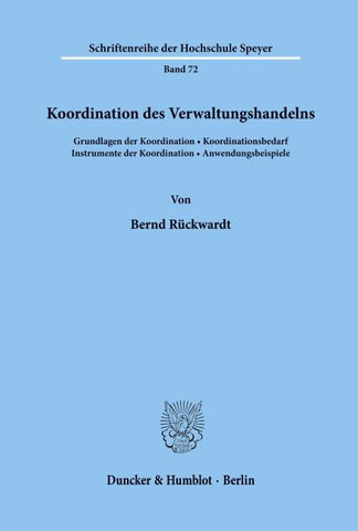Koordination des Verwaltungshandelns.