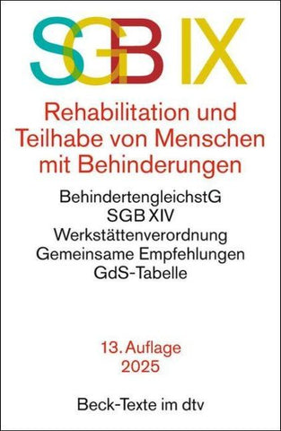 SGB IX Rehabilitation und Teilhabe von Menschen mit Behinderungen