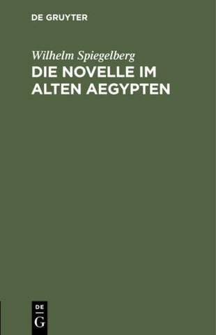 Die Novelle im alten Aegypten