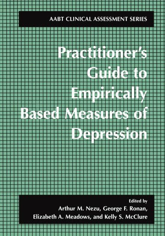 Practitioner's Guide to Empirically-Based Measures of Depression