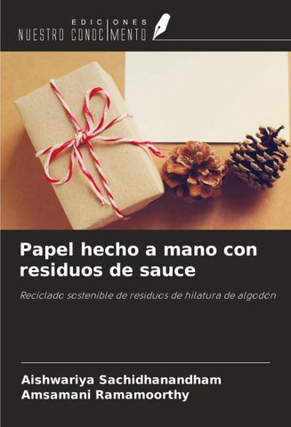 Papel hecho a mano con residuos de sauce