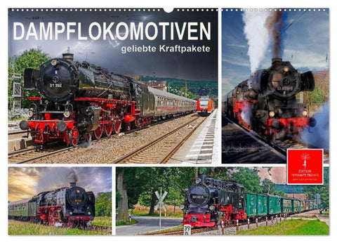 Dampflokomotiven - geliebte Kraftpakete (Wandkalender 2026 DIN A2 quer), CALVENDO Monatskalender