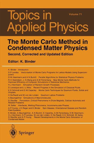 The Monte Carlo Method in Condensed Matter Physics