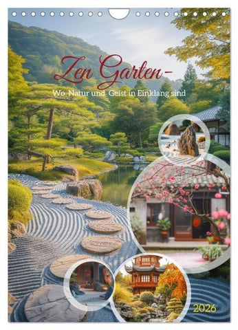 Zen Garten - Wo Natur und Geist in Einklang sind (Wandkalender 2026 DIN A4 hoch), CALVENDO Monatskalender