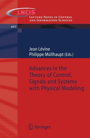 Advances in the Theory of Control, Signals and Systems with Physical Modeling