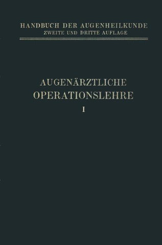 Augenärztliche Operationslehre