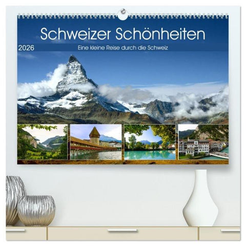 Schweizer Schönheiten (hochwertiger Premium Wandkalender 2026 DIN A2 quer), Kunstdruck in Hochglanz