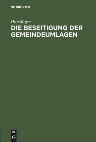 Die Beseitigung der Gemeindeumlagen