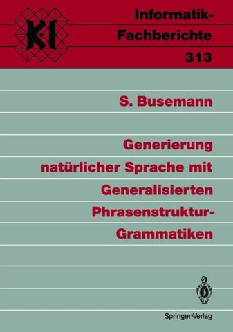 Generierung natürlicher Sprache mit Generalisierten Phrasenstruktur-Grammatiken