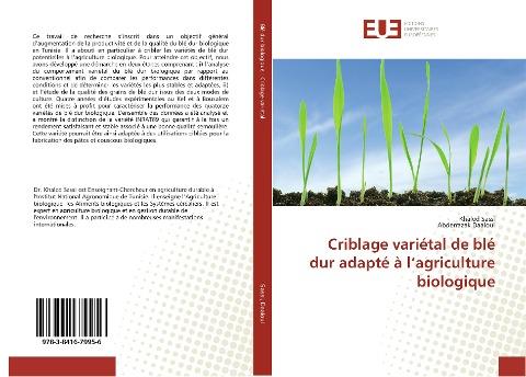 Criblage variétal de blé dur adapté à l'agriculture biologique