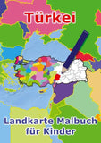 Türkei Landkarte Malbuch für Kinder