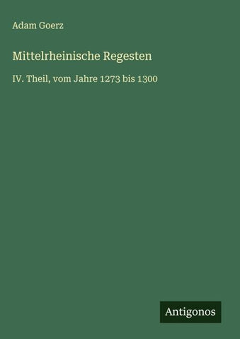 Mittelrheinische Regesten