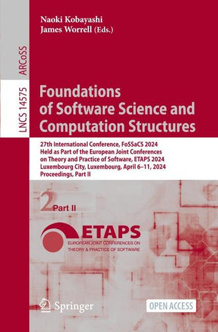 Foundations of Software Science and Computation Structures