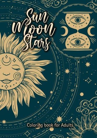 Sonne Mond Sterne Malbuch für Erwachsene